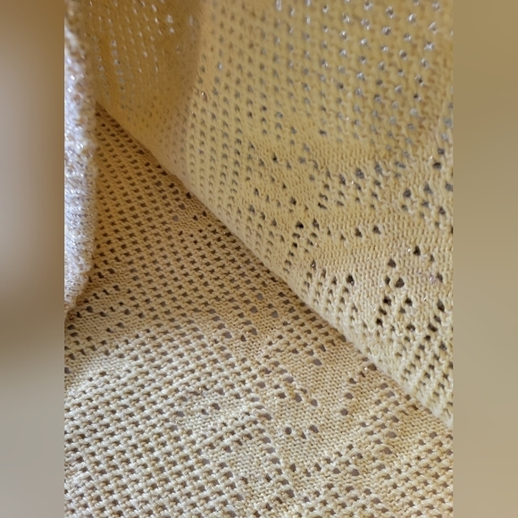 Carlos Arias for S.G.G. Knit Metallic Knit Sweater Small Yellow - Picture 7 of 10